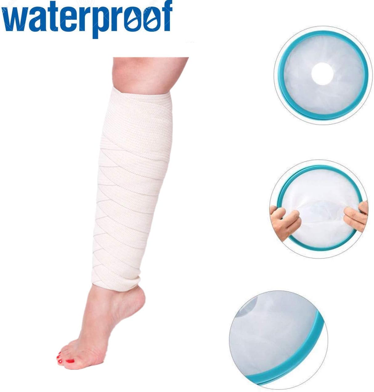 Kids Leg Cast Cover for Shower, Waterproof Cast and Wound Protector for Shower and Bath Watertight Protection to Pediatric Broken Leg Knee Ankle Foot Toe Wounds and Burns : Health & Household