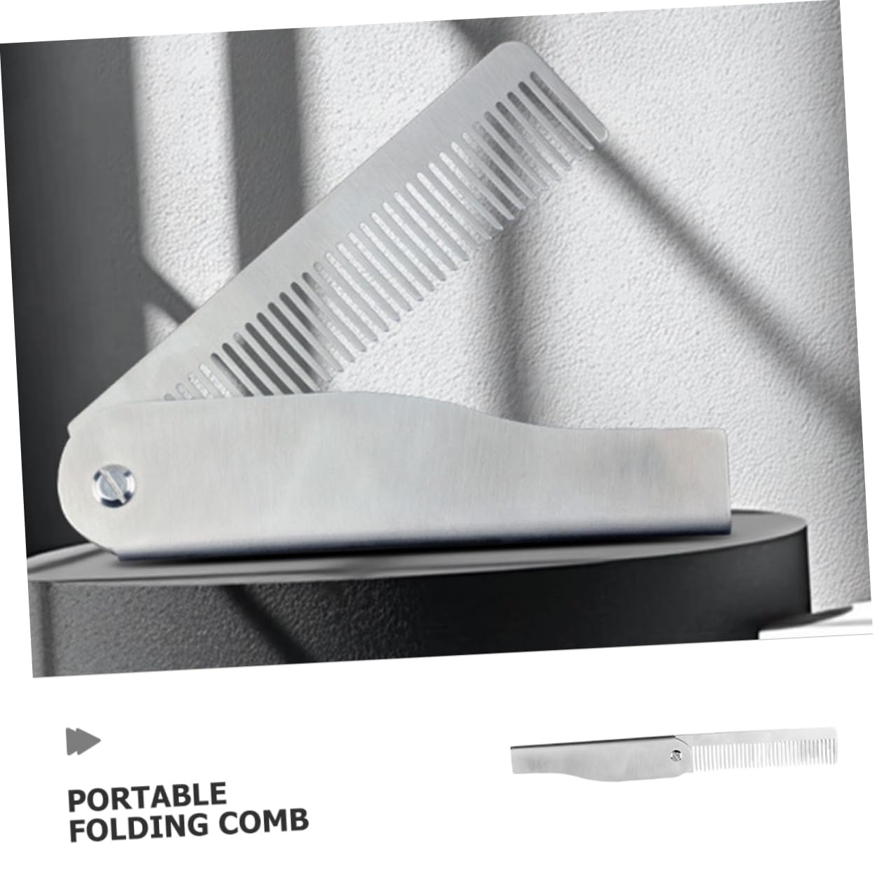 NULYLU Stainless Steel Beard Comb Anti Static Portable Lightweight for Beard Styling Men's Hair Tool