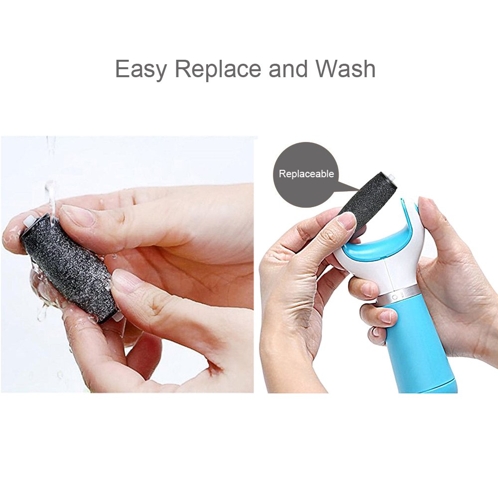 Paquete de 12 rodillos de repuesto extra gruesos para Amope Pedi, recambios de cabezal de repuesto compatibles con recambios Amope Pedi Electronic Perfect Foot File