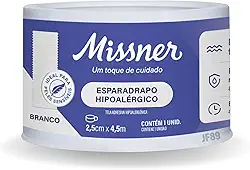 Fita Esparadrapo Impermeável Cirúrgica Hipoalérgico Discreta Missner 2,5cm X 4,5m
