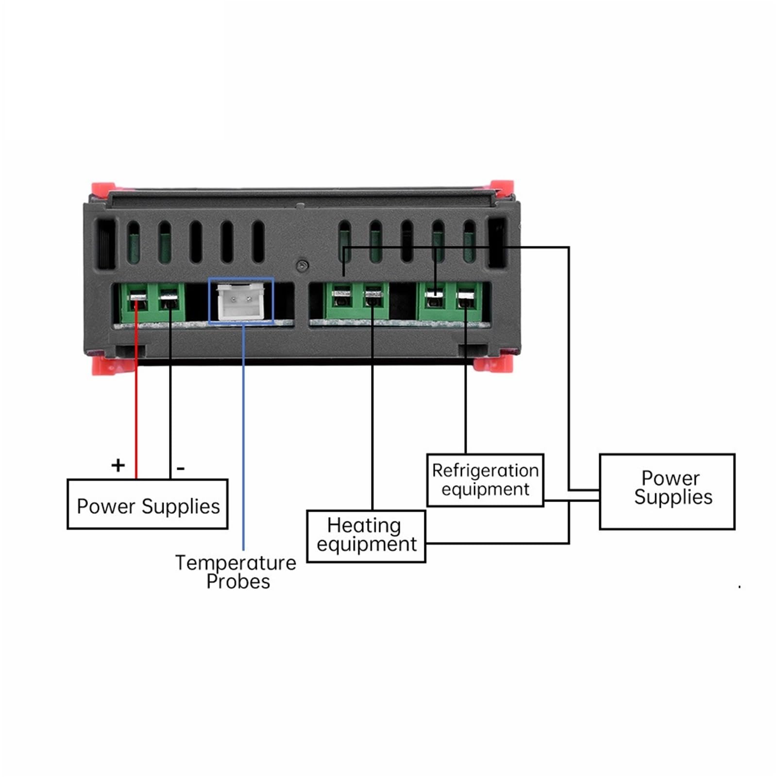 Controlador de temperatura digital LED STC-1000, termostato, termorregulador, incubadora, CC 12 V, CA 110 V, 220 V, salida de relé.(DC24V)