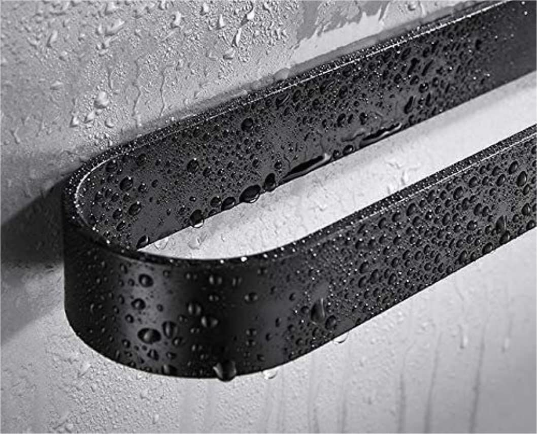 Toallero montado en la pared Toallero Toallero de baño moderno y simple Espacio Aluminio Toallero montado en la pared Toallero de baño Toallero con acabado pintado Toallero Estante de baño (Color: Ner