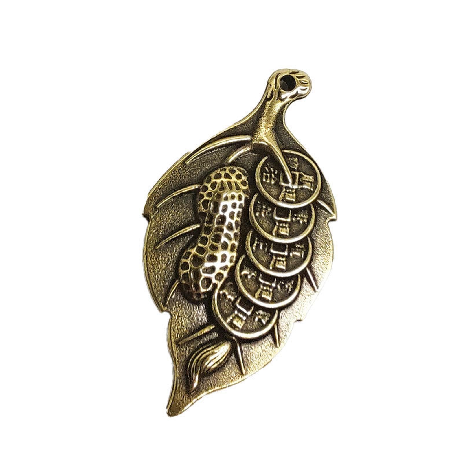 NBKLSWSUI Handmade Brass Keychain Sculpture For Men's Office Desk&man Cave Vintage Decor Unique Feng Shui