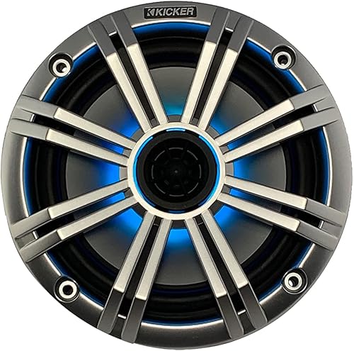 Miniatura 3 de Kicker Paquete de receptor estéreo USB Bluetooth estilo marino para todo tipo de clima con (cantidad 2) altavoces LED marinos coaxiales de 6.5