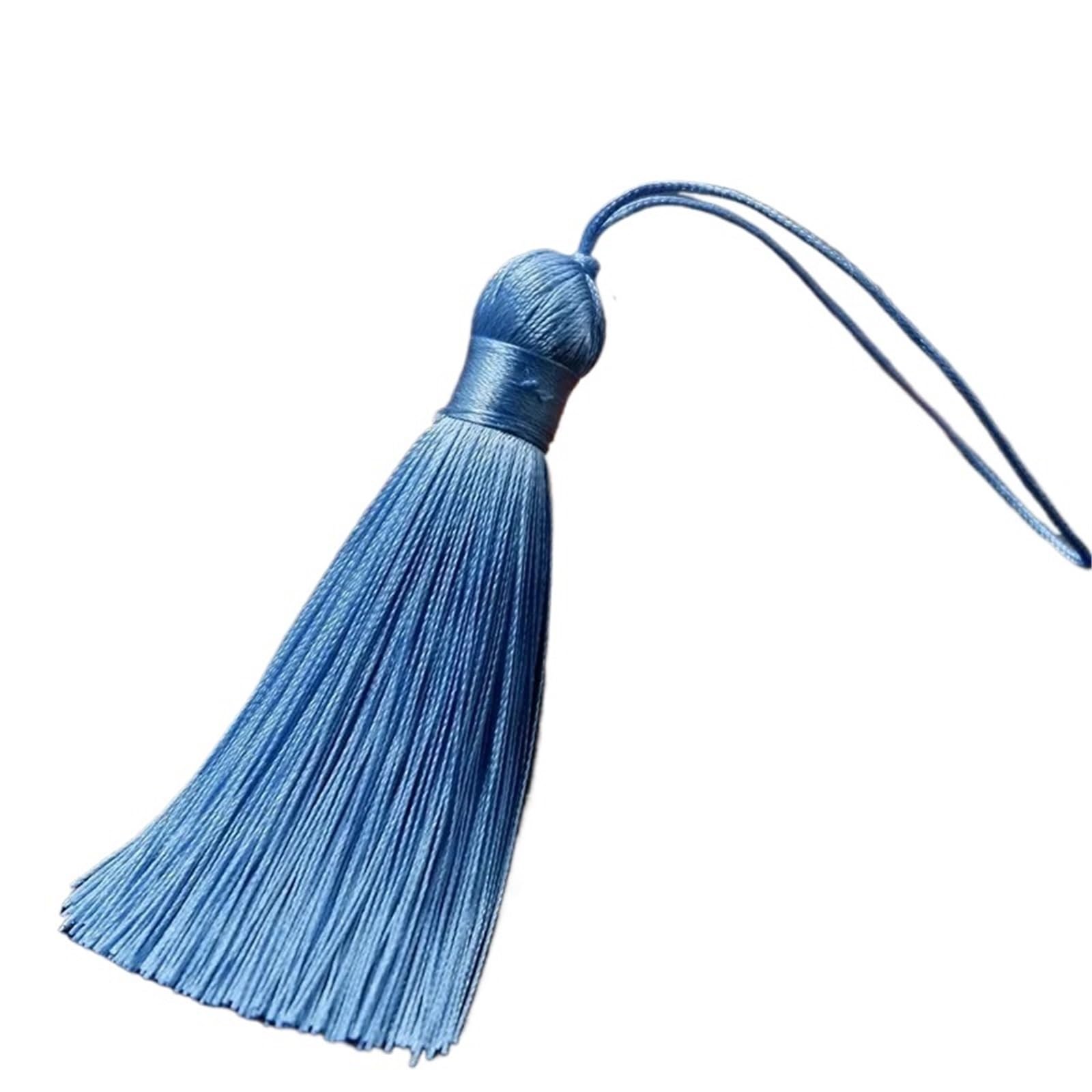 Handmade Silky Tassels 8cm with Loop for Jewelry Keychain DIY