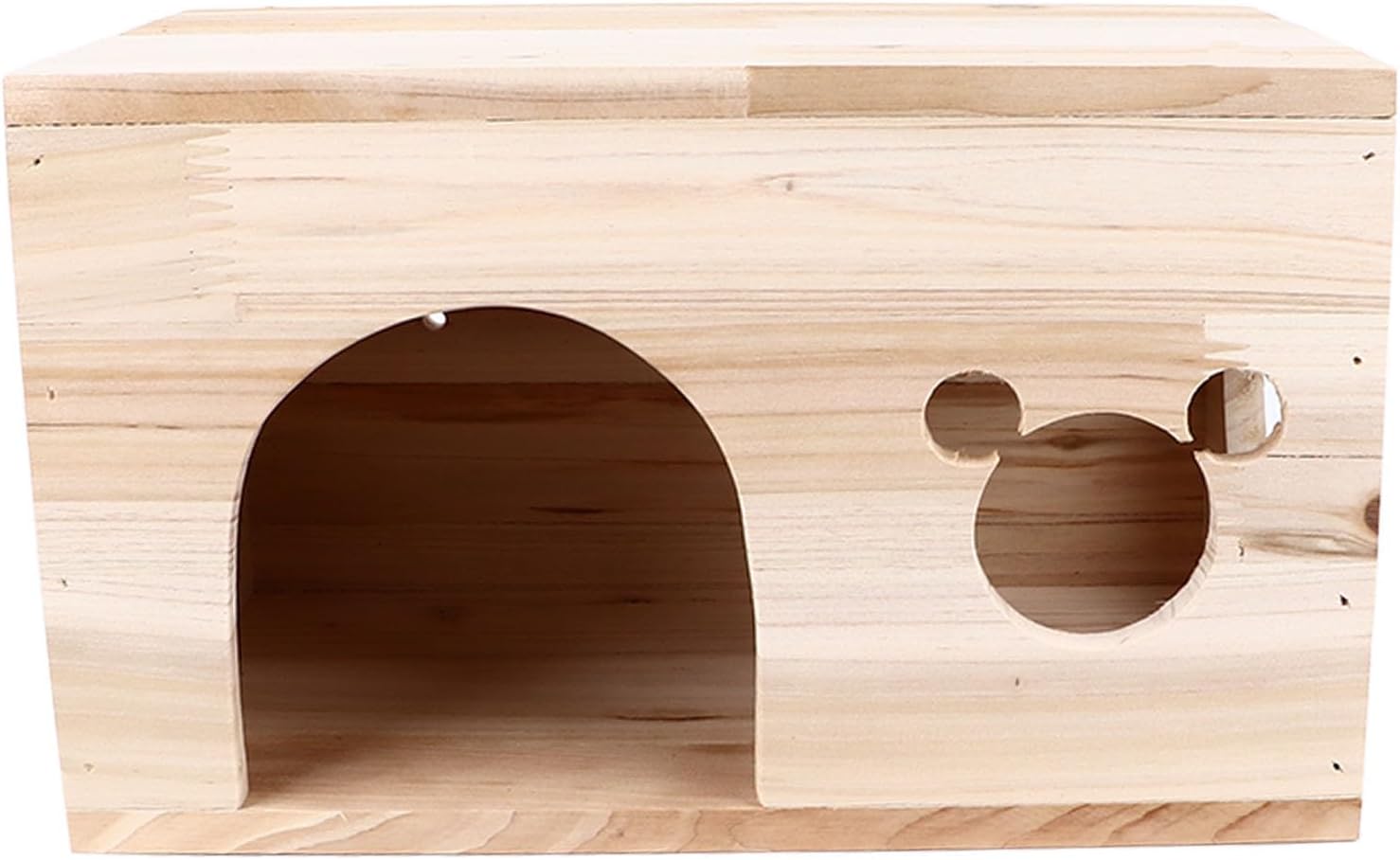 FILFEEL Spacious Wooden Pet House Hideout for Rabbits, Cats, and Chinchillas - Safe and Elegant Design
