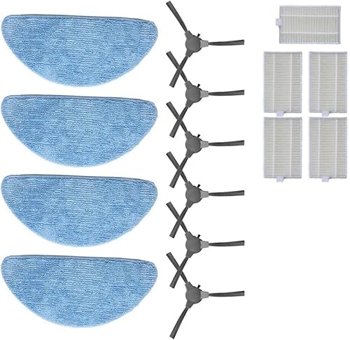 15 PCS Filtres Vadrouille Chiffons Côté Brosses Remplacement Kit Pour