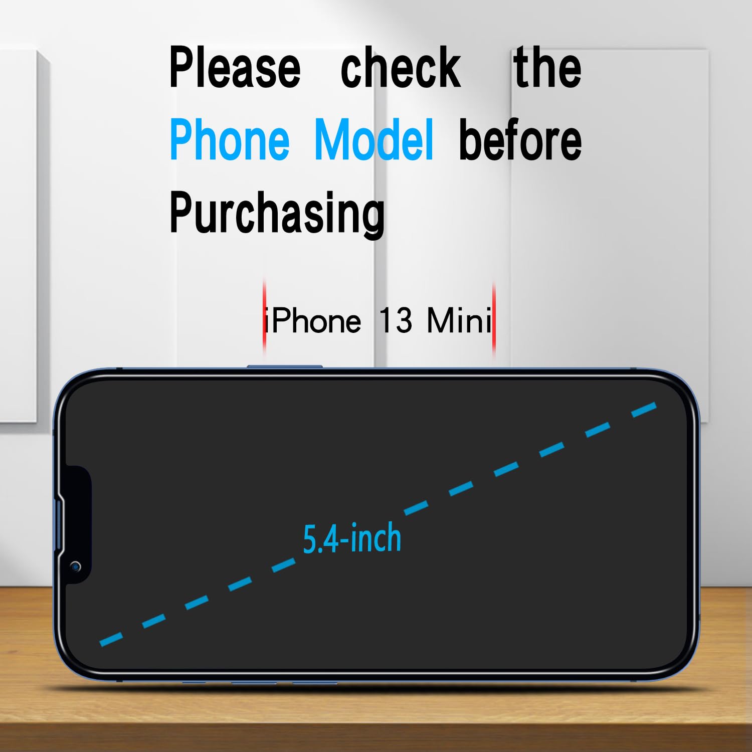 Slanku 3 Pack Privacy Screen Protector For iPhone 13 Mini (5.4 inch), 9H Tempered Glass, Anti-Spy, Anti Scratch - Image 2
