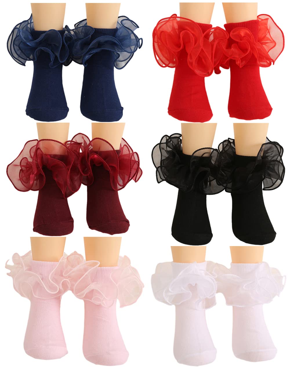 ToptimNewborn Baby-girls Socks and Bow Infant Toddler Ankle Socks