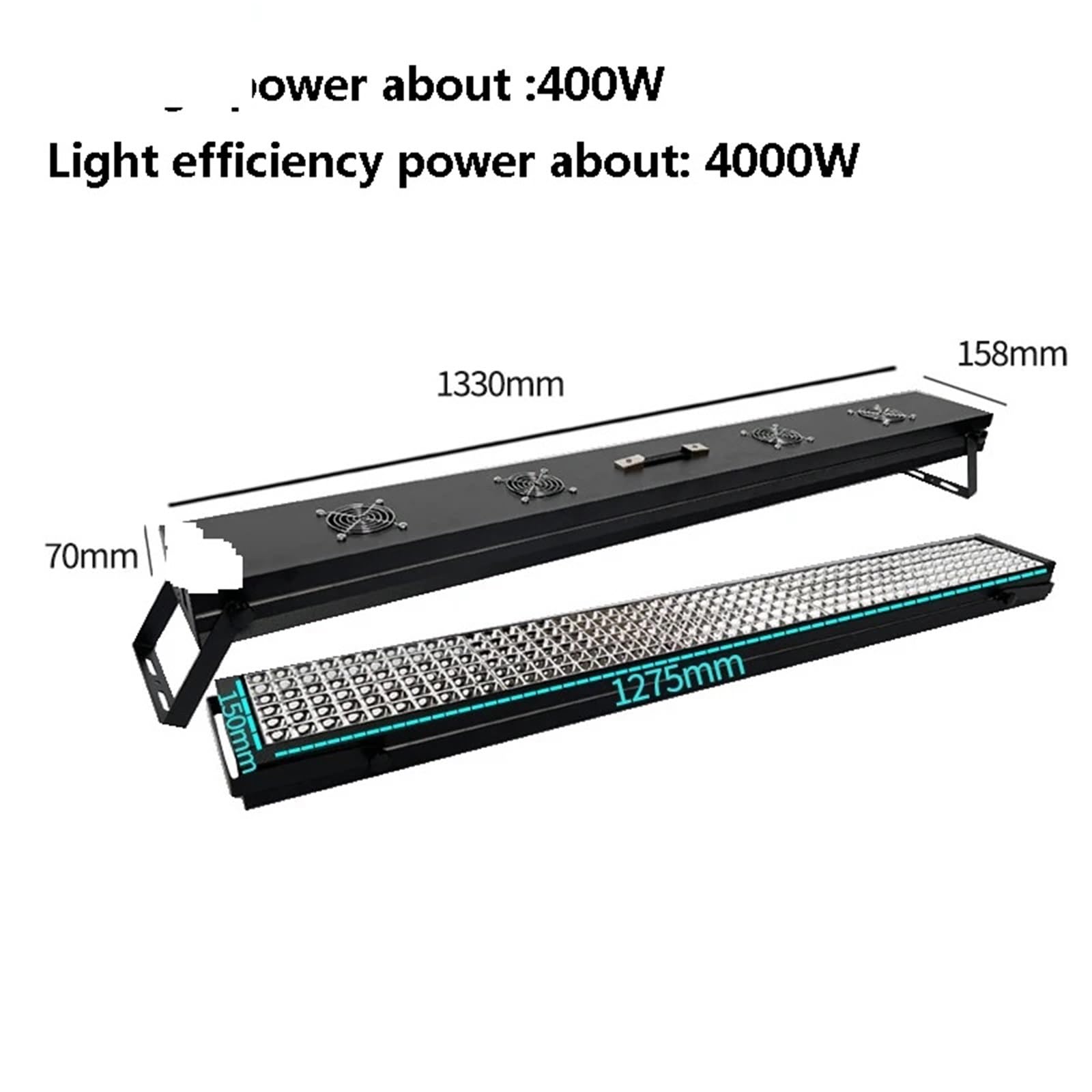 Lampada uv resina, Lampada for polimerizzazione UV ad alta resistenza 395nm 405nm 365nm LED Olio verde Stampa 3D Pasta acrilica Riparazione Colla for resina fai da te Colla for pellicola(395nm,4000W)