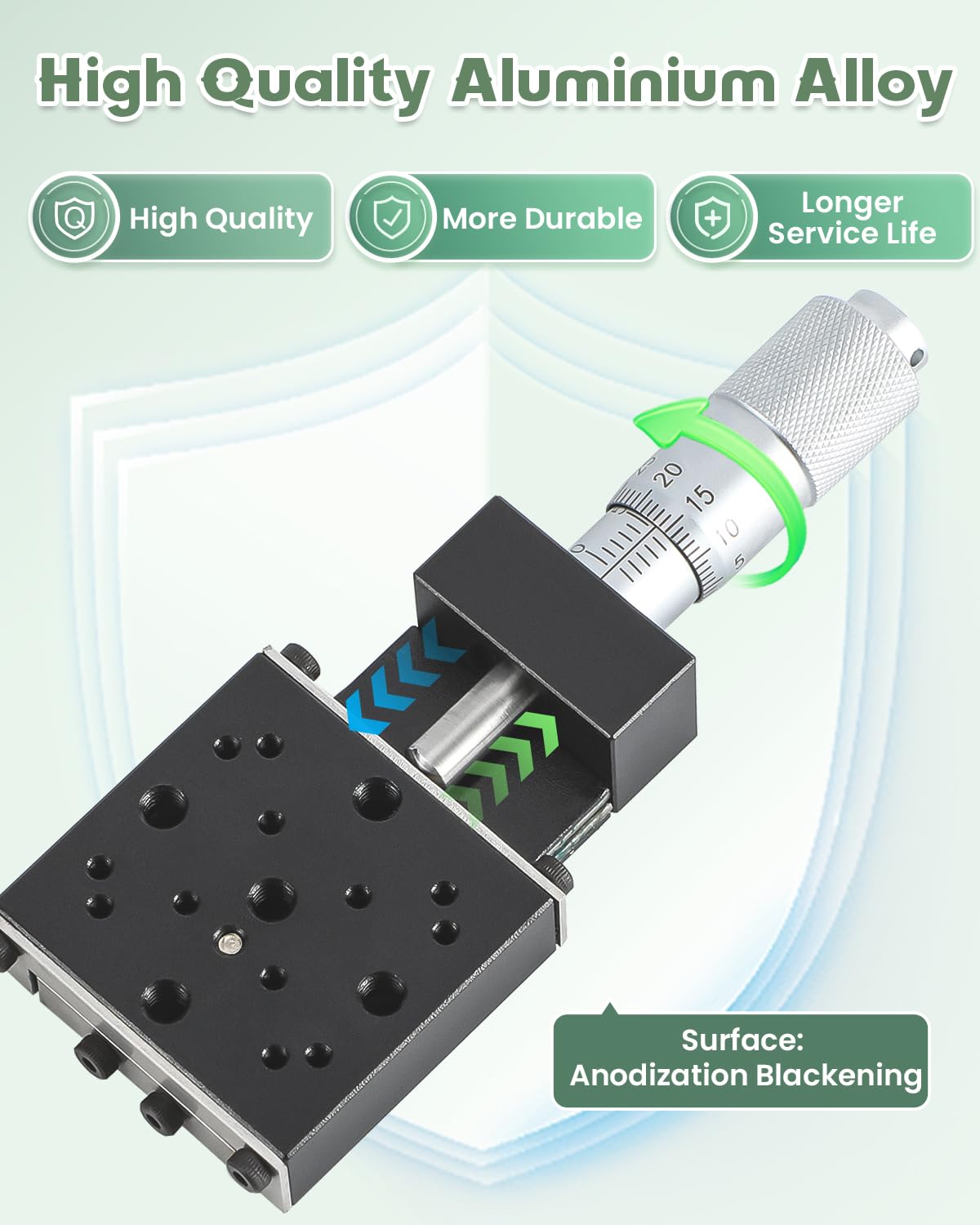 Huanyu X Axis Micrometer Translation Stage X Linear Stage Precision Displacement Table Station Optical Sliding Table 13mm Travel Trimming Bearing Tuning Platform for Microscopy Work Optical Experiment