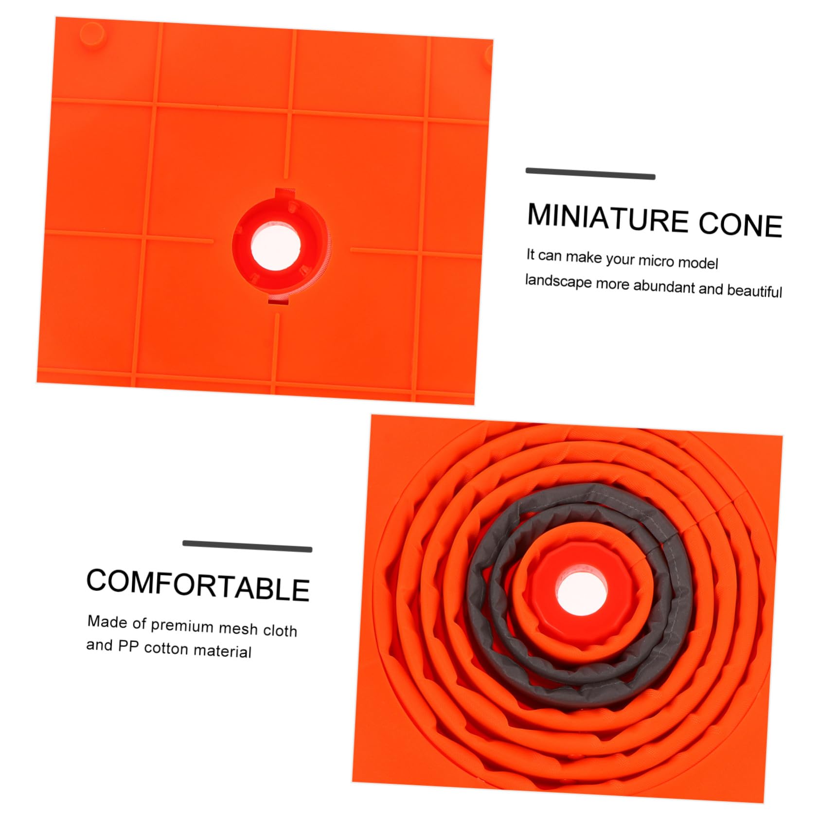 Hemobllo Lot de 2 Cônes de Sécurité Routière Pliables 45 Cm en Polypropylène Léger Orange, Cônes Pop-up Multifonctions pour Signalisation, Entraînement Football et Gestion Trafic Extérieur