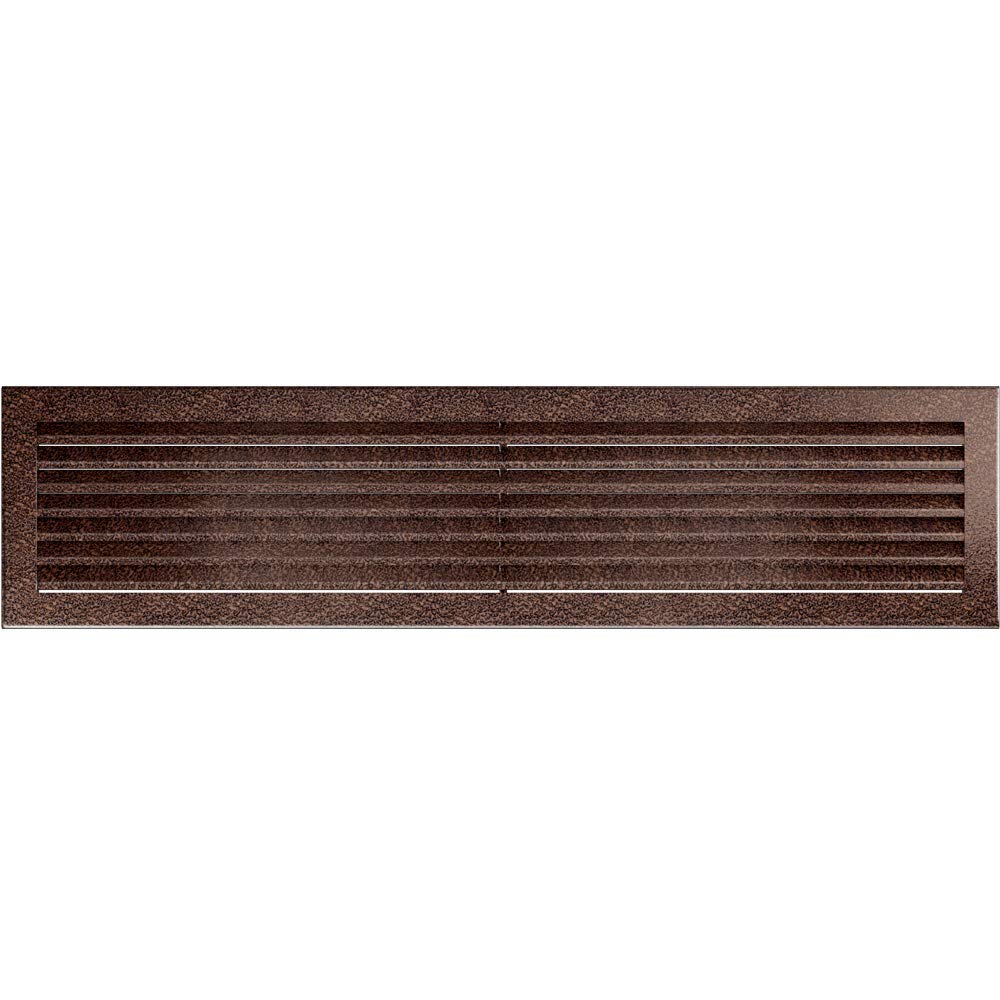 Kratki Fresh Ventilation Grille Fireplace Grill 17 cm x 70 cm Copper, 17 x 70 cm