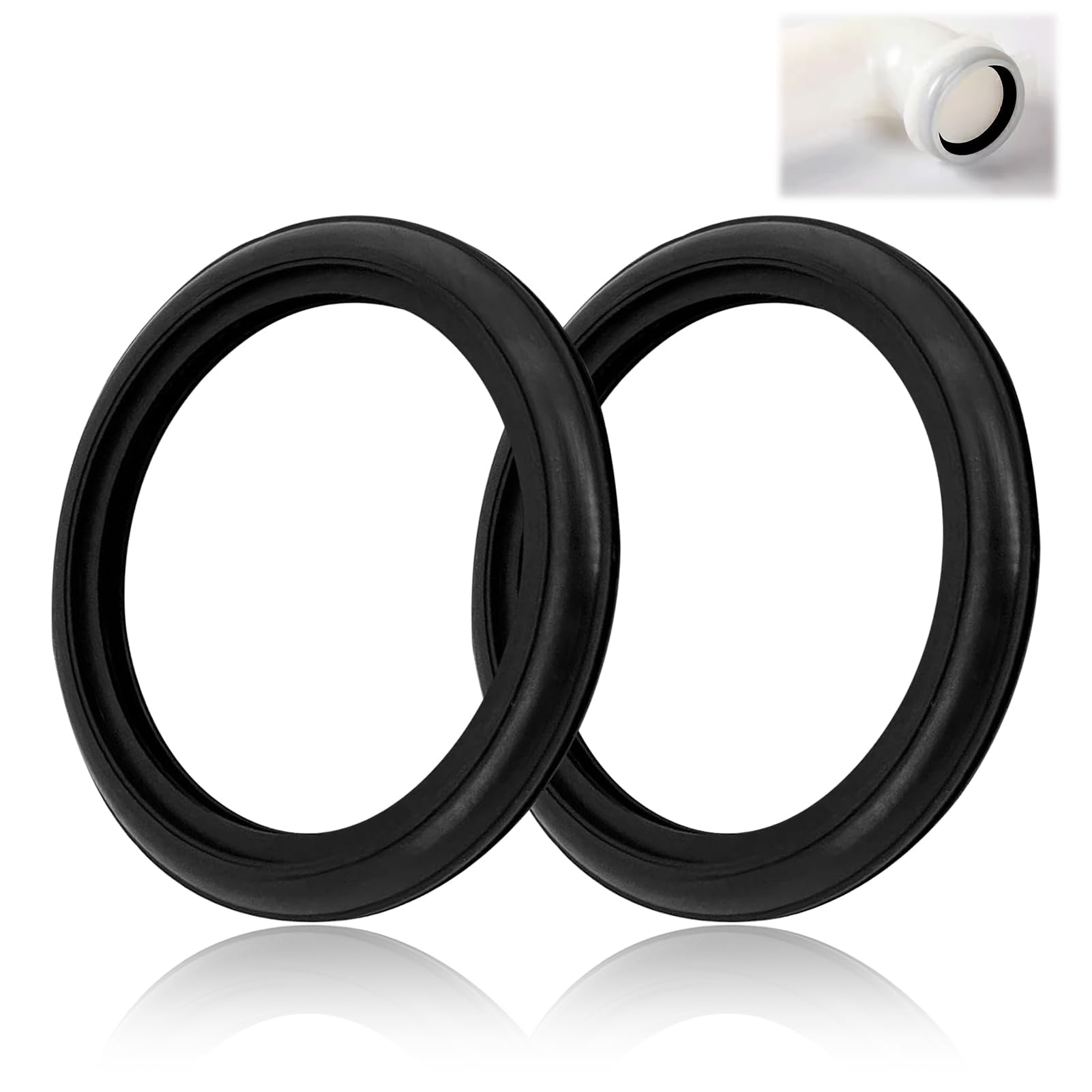 PureHaven Set Tubi Di Scarico Per WC Sospeso – Include Tubi E Dadi – Compatibile Con TOTO THU334#01 – Plastica Resistente - 4