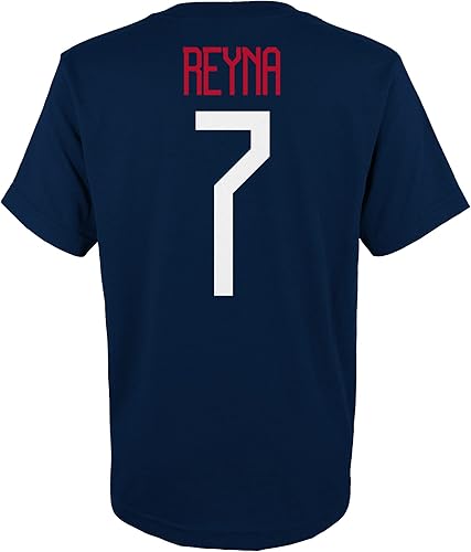 Miniatura 7 de Outerstuff International Soccer - Camiseta de manga corta para hombre con nombre y número de fútbol americano