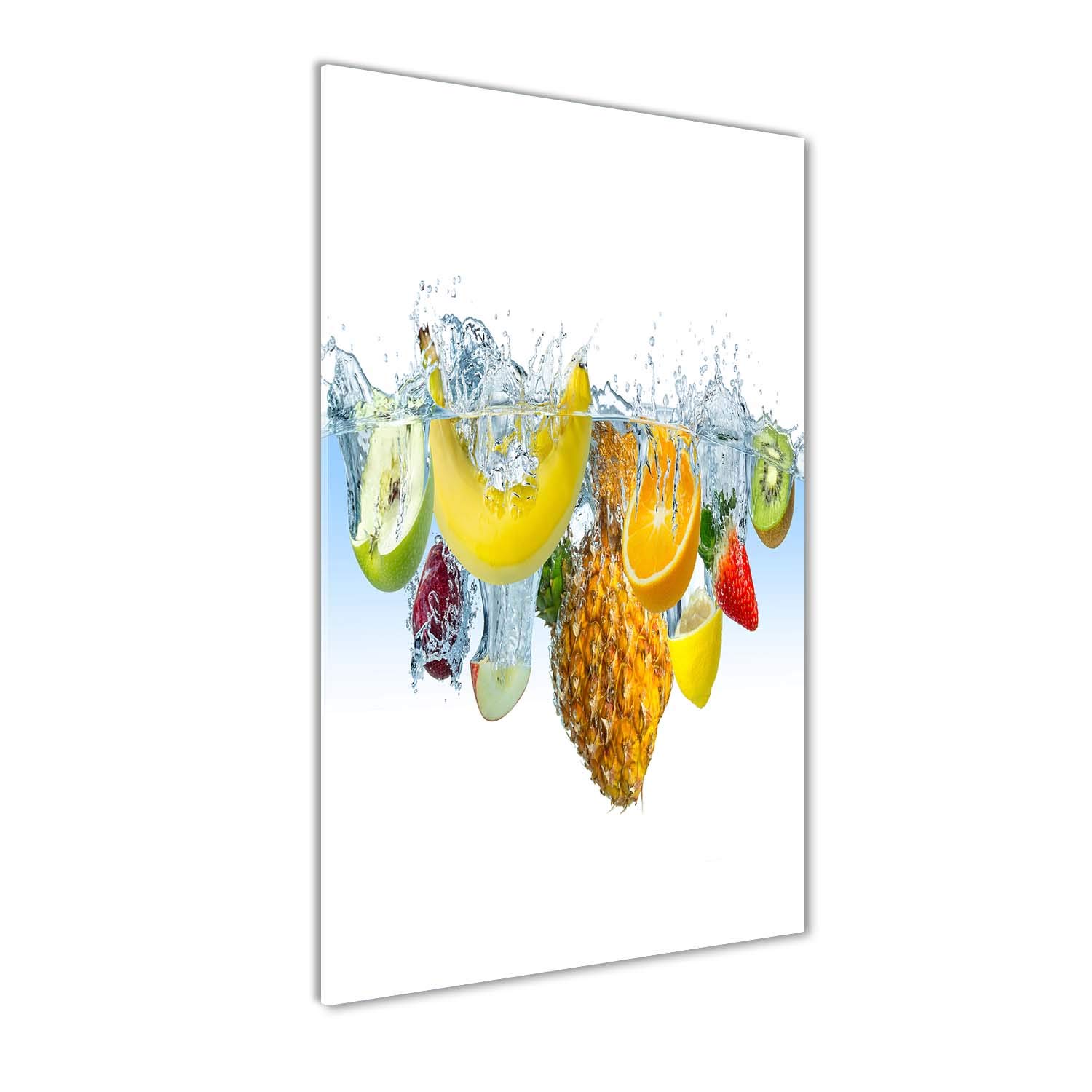 Image fruit sous l'eau tableau en verre 60x120 cm haut de gamme pour salon élégant