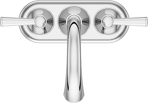 Miniatura 3 de Pfister Cantara LF048CRCC - Grifo de lavabo de baño, centro de 4 pulgadas, 2 asas, 3 agujeros, acabado cromado pulido, LF048CRCC