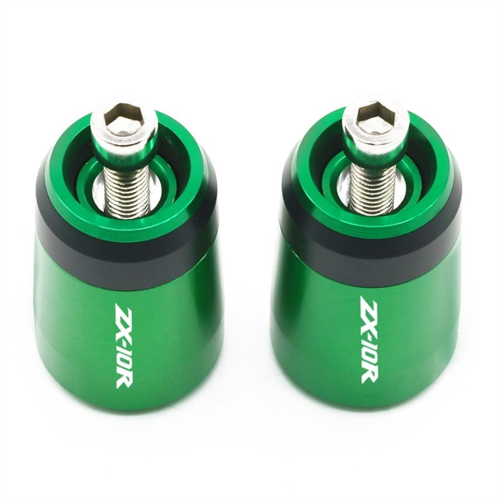 Embouts De Guidon Moto Lestés - Pour Kawasaki ZX9R, ZX10R - Aluminium CNC - Taille 22mm (7/8") - Réduction Des Vibrations