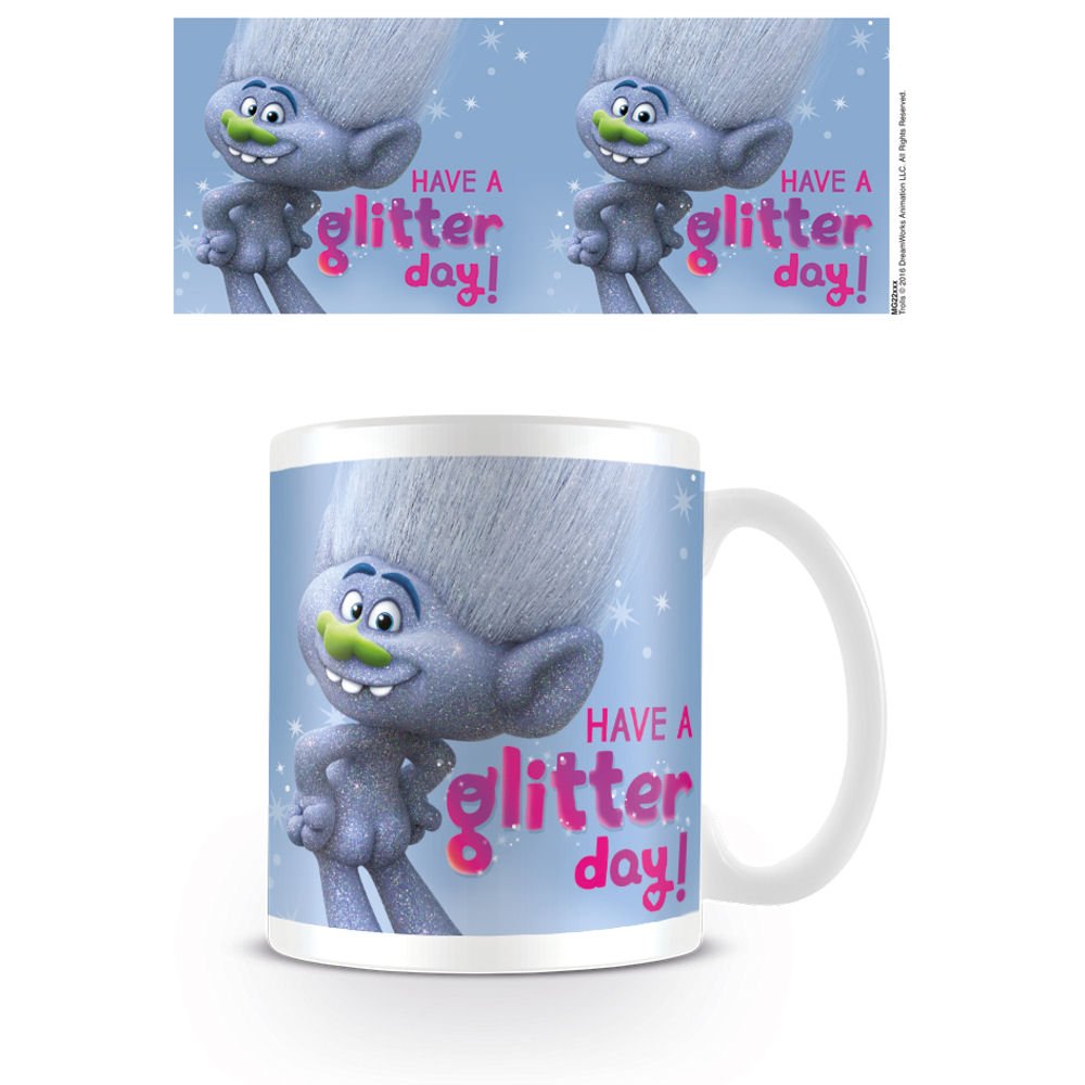 Dreamworks Trolls Multi-Colour Trolls Pyramid International "(Have A Glitter Day)" Official Boxed Ceramic Coffee/Tea Mug, 11 Oz, 315 Ml