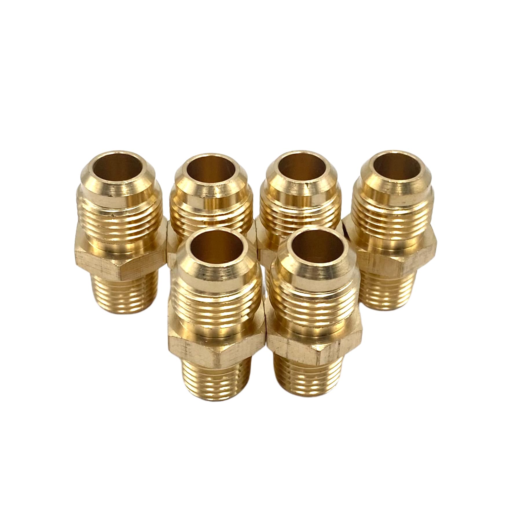 Raccord NPT 3/8" x 1/4" évasé en laiton mâle pour propane et réfrigération, lot de 6