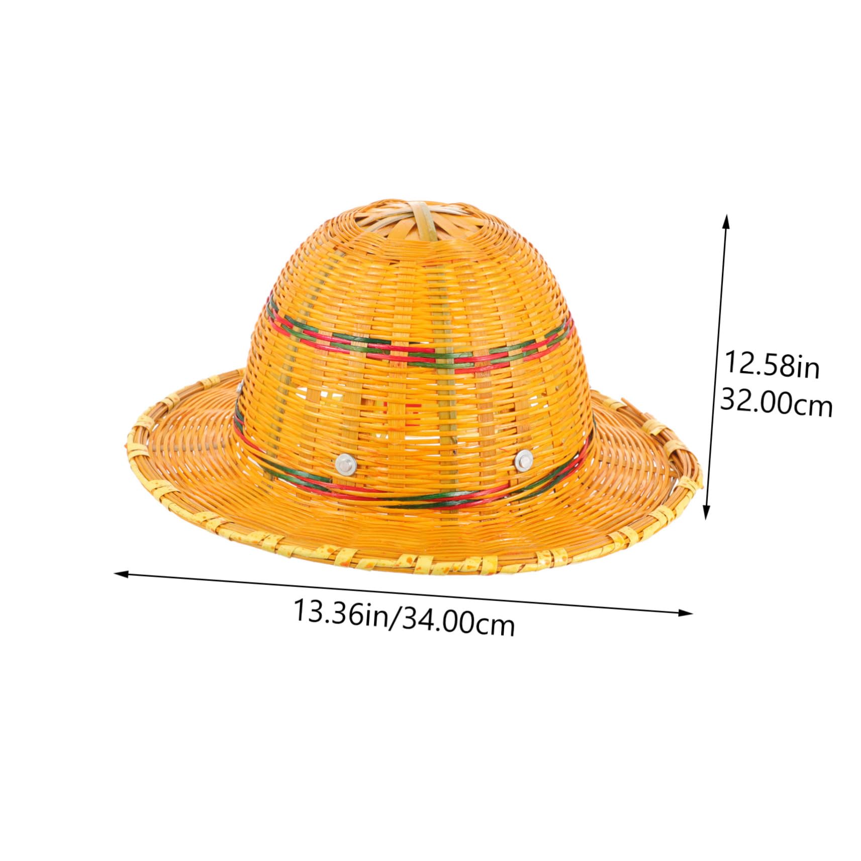 FOMIYES Hat Hard Hat Bamboo Woven Helmet Sunproof Outdoor Protective Cap for Workers