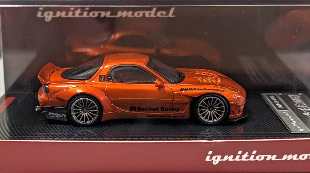 自動車 ignition model Rocket Bunny RX-7 FD 1/64 Ignition Model 1:64 Mazda RX-7 FD3S Rocket Bunny in Red