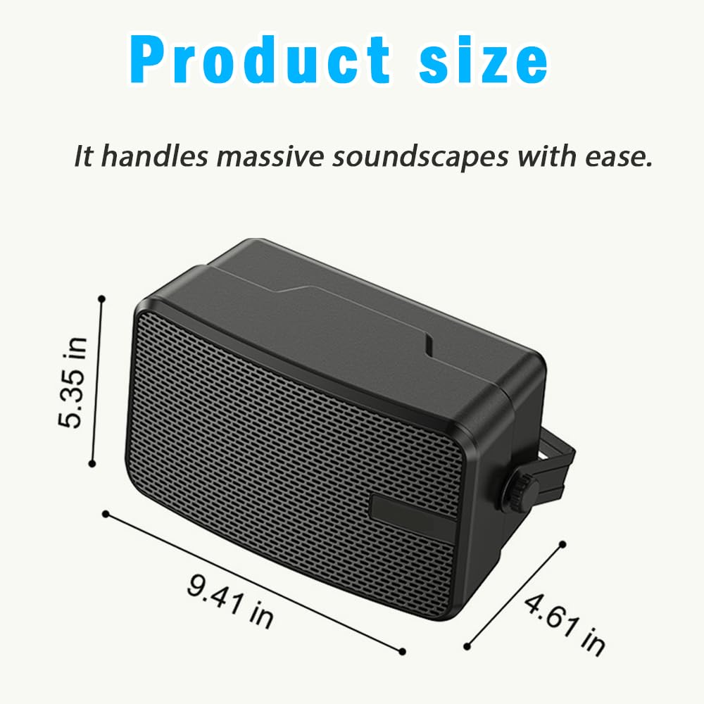 YVU Głośnik zewnętrzny Bluetooth / kanał stereo 400 W / aktywny pasywny głośnik ścienny / bezprzewodowy system dźwiękowy synchronizacji na werandę, patio, garaż, pawilon, basen (MZ-622C, para)