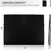 Vista 3 de SKYDUE Accordion File Organizer, 5 Pocket Expanding File Folders with Pockets, Document Organizer, Portable Paper Organizer，School Office Supplies