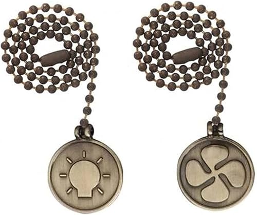 Miniatura 4 de Cadena de tracción para ventilador de techo, un par de bombillas de bola de cuentas de 0.118 pulgadas de diámetro y cadenas en forma de ventilador,