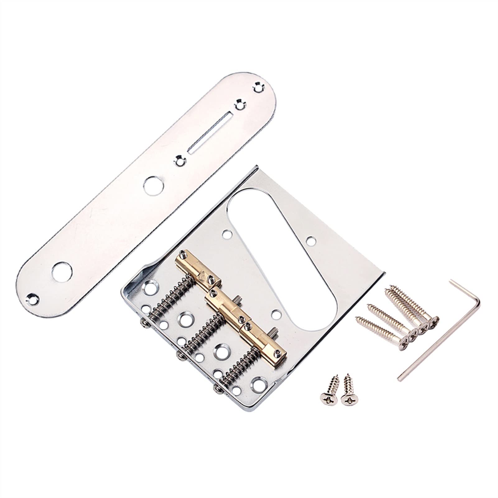 FLFL Puente De Guitarra Vintage De Chrome Y Piezas De Puente para TL- Guitarra Eléctrica De Estilo Sistema Puente Guitarra