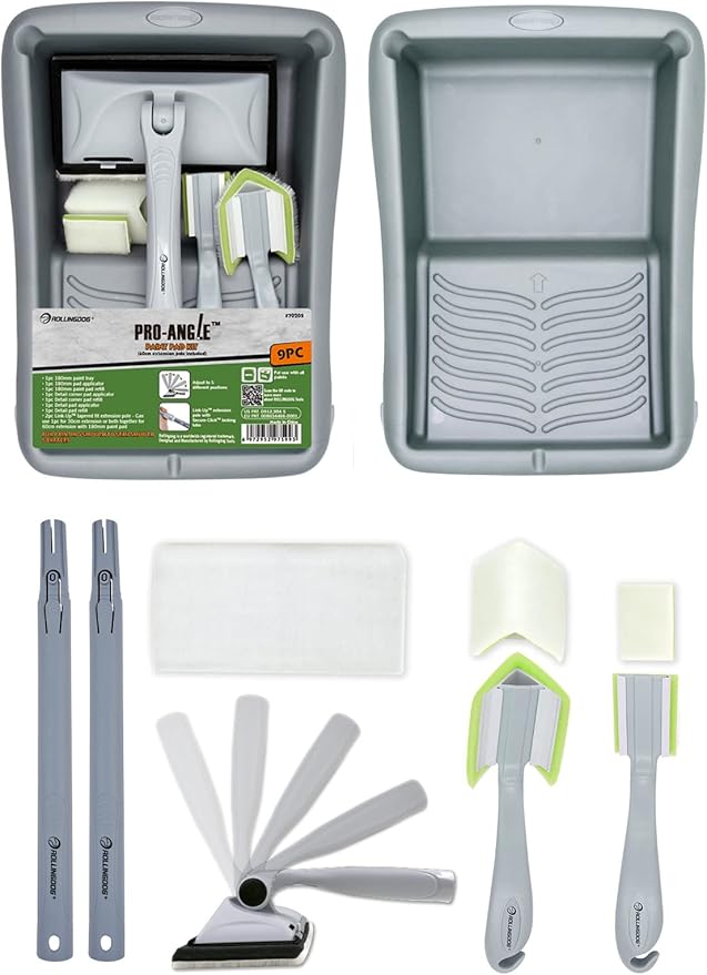 ROLLINGDOG Paint Pad Set with Extension Pole Adjustable 7" Paint Pad