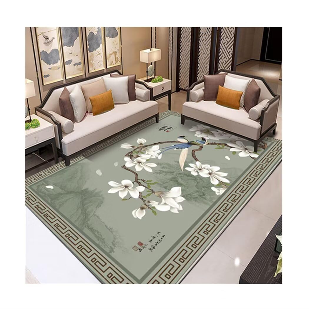 Tapis de chevet de chambre à coucher vert grand tapis salon 170x240