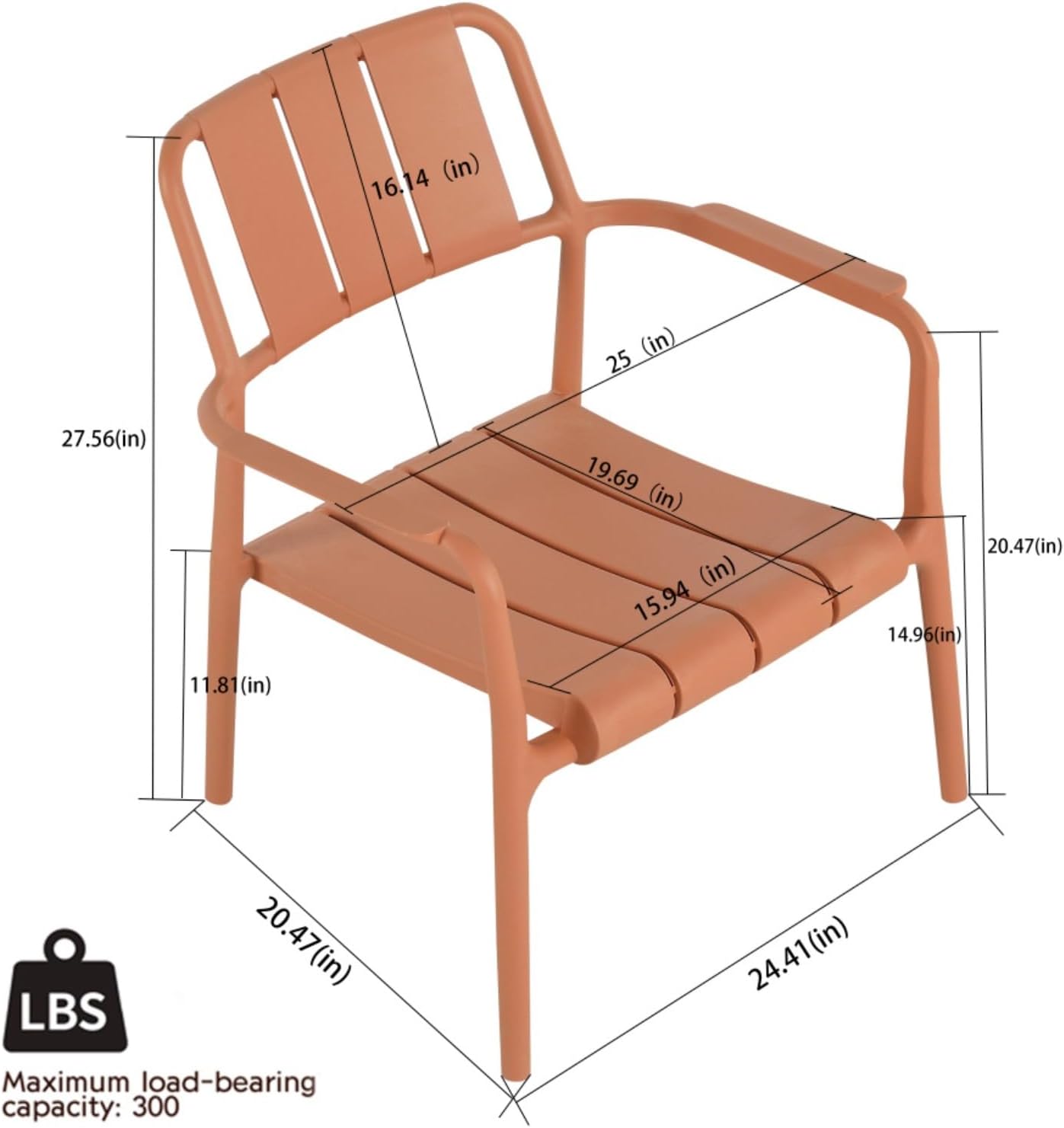 Hassyee 2-Piece Single Seater Chairs and Coffee Table Set, Indoor Outdoor Multi-Purpose Patio Furniture Set for Living Room, Balcony, Beach, No Assembly Chairs, Easy Setup Table (Apricot Brown)
