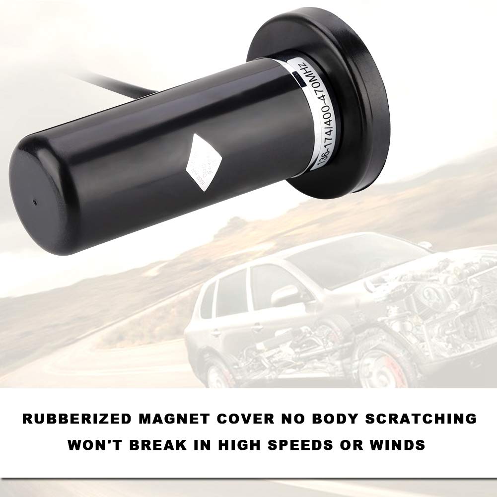 Fabater Antenna per Veicolo Dual Band VHF UHF BNC Connettore Maschio Supporto Base Magnetica per Scanner Radio Mobile per Auto BC75XLT BC125AT 136-174 MHz 400-470 MHz 50 W