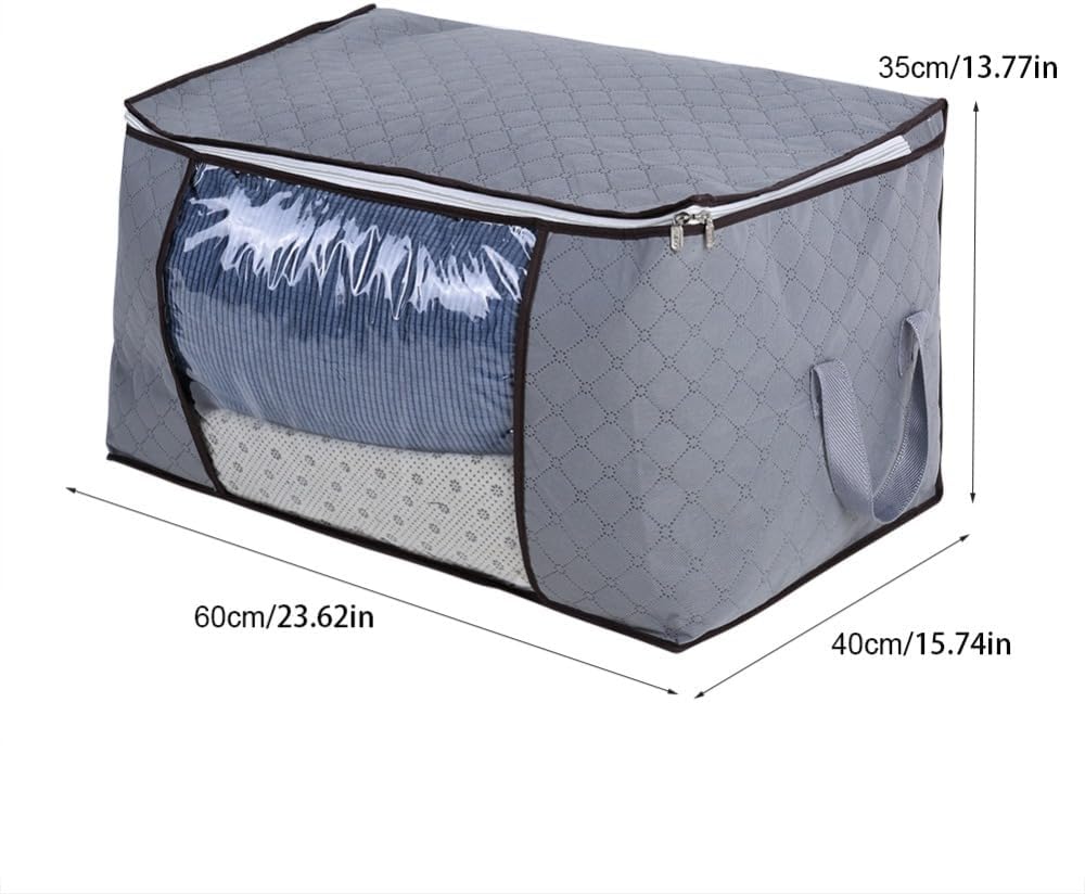 Non-Woven Foldable Storage Bag with Zipper, 24 x 16 x 14 in
