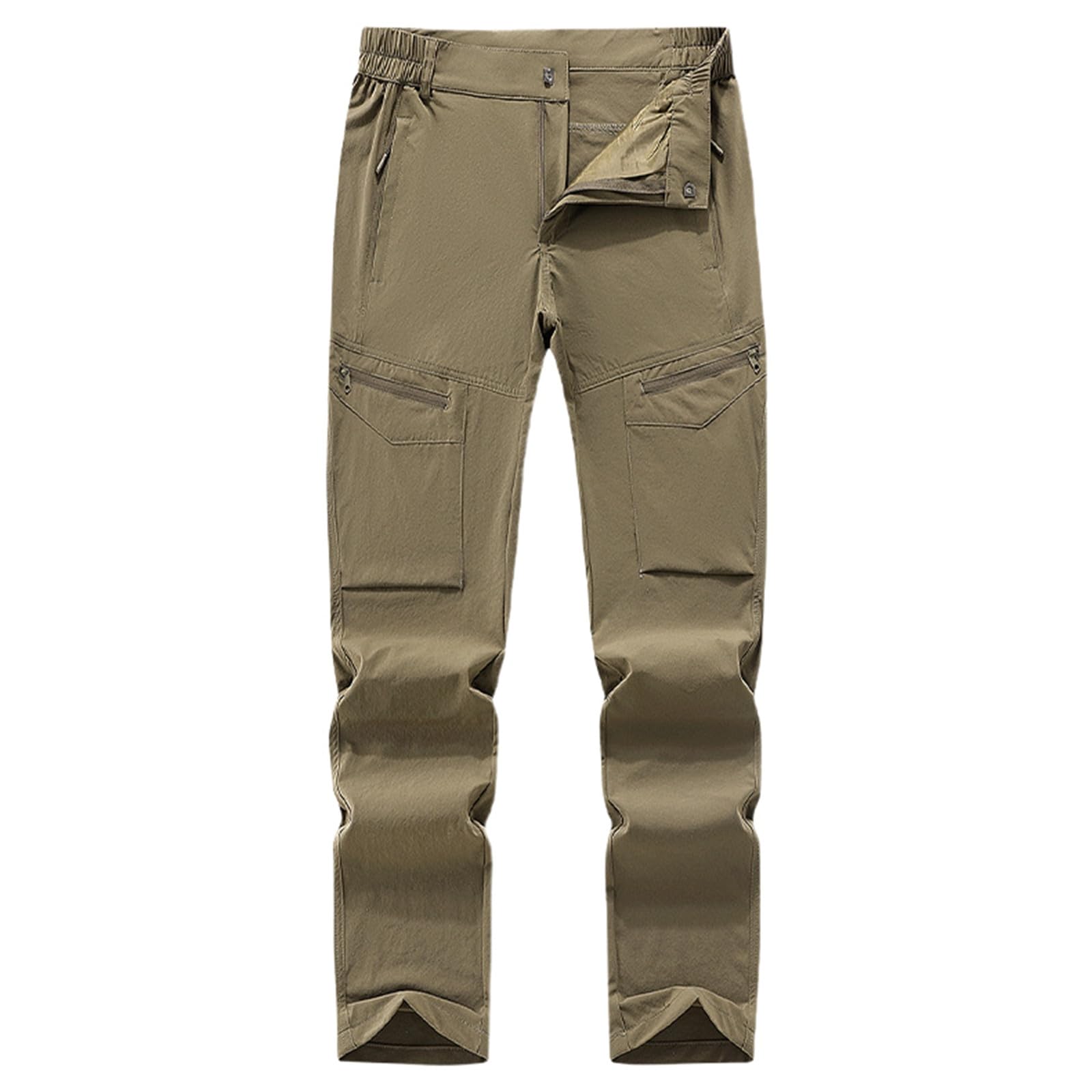 Pantalon cargo 2026 pour homme - Pantalon de randonnée convertible à séchage rapide - Imperméable - Léger - Fermeture éclair - Avec 5 poches profondes - Printemps et été
