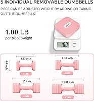 Vista 2 de 16LBS/20LBS Dumbbells Sets Adjustable Dumbbell Set Hand Weights for Women Men Free Weights Dumbbells Set Exercise Fitness dumbbell sets of 2 for