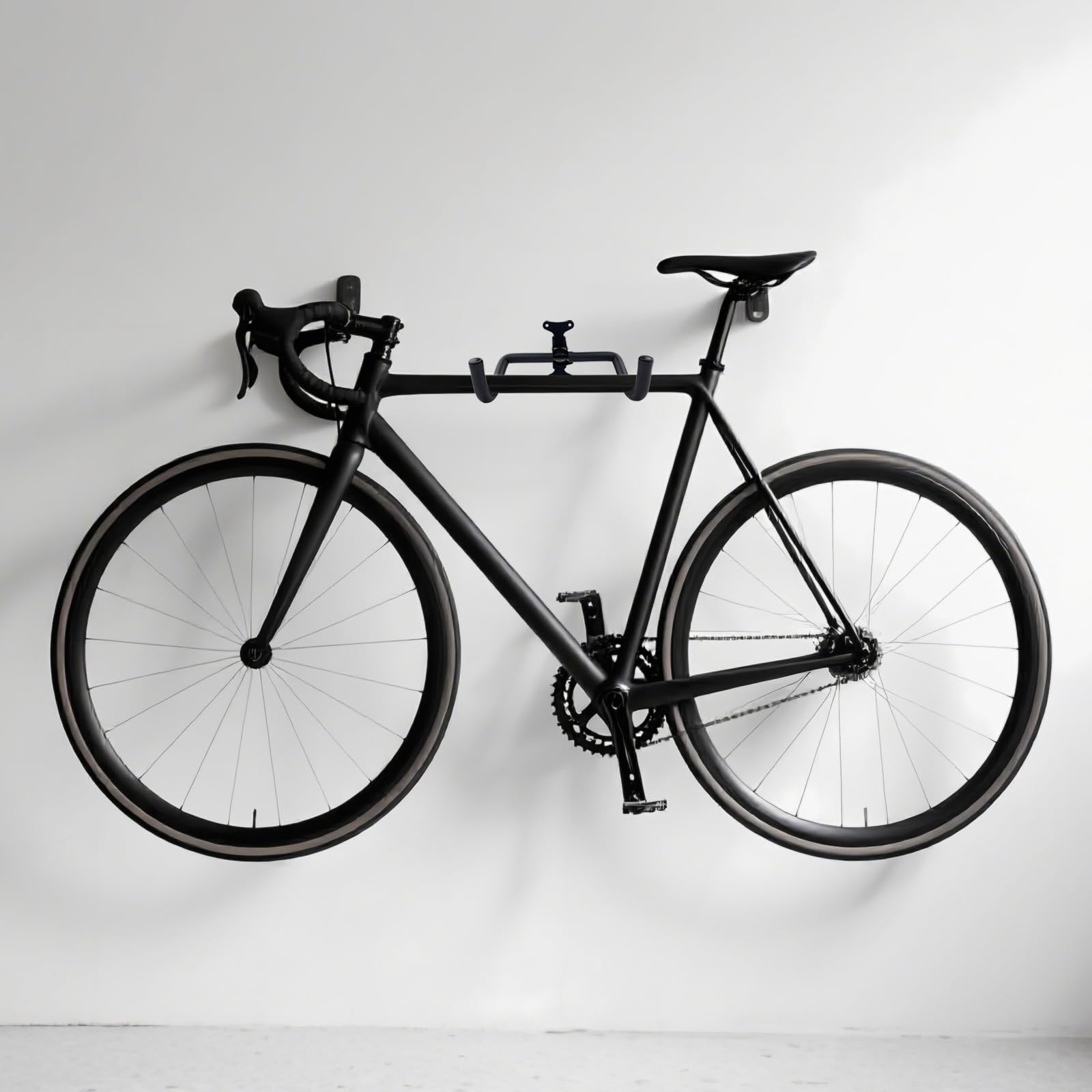 Soporte de Pared Para Bicicleta, Portabicicletas Plegable, Acolchado de Espuma EVA, Material Metálico, Angulo y Distancia de Pared Ajustables, Para Bicicleta de Montaña, de Carre