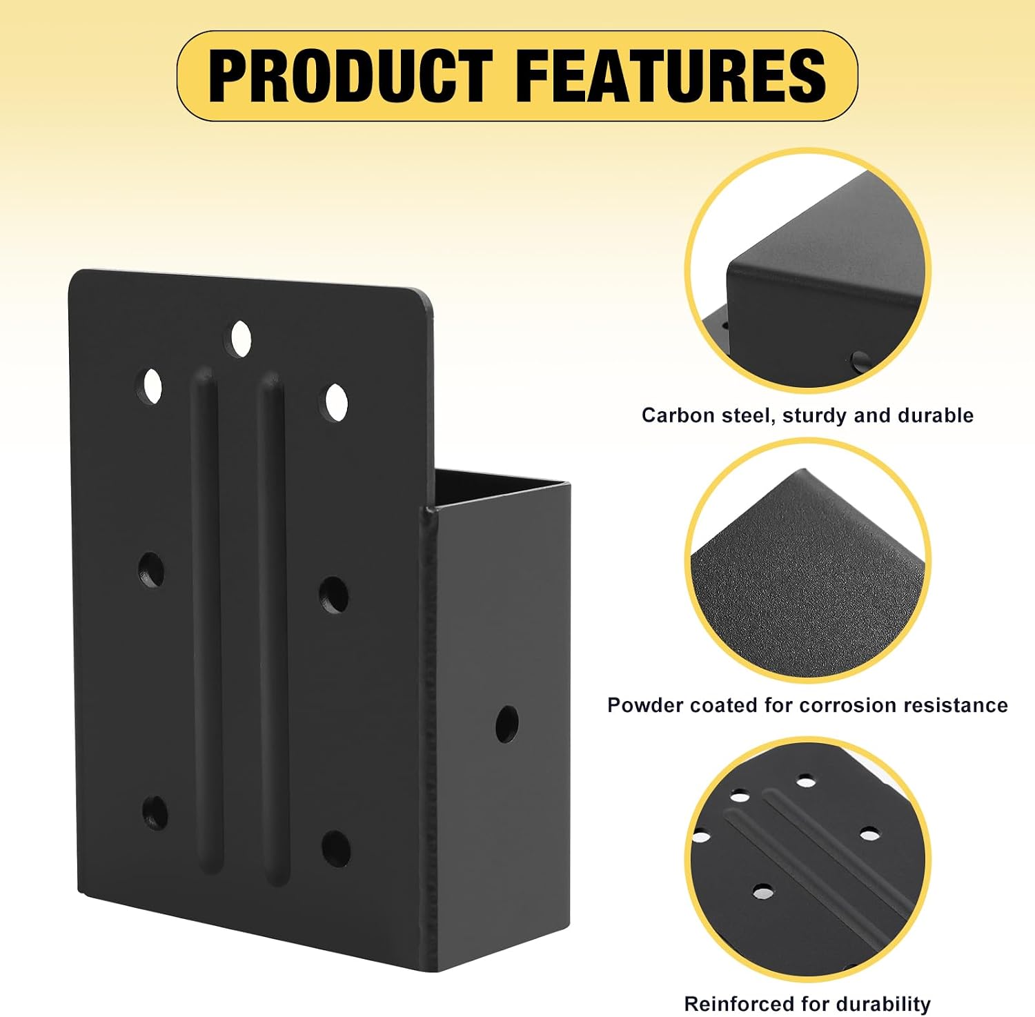 Pergola Brackets 2“x 4"(Actual 1.6 "x 3.6"),8PCS Pergola Post Top Rafter Bracket,Deck Railing Brackets,DIY Connectors Bracket for Outdoor Gazebos,Log Cabins,Sunroom,Carport,Deck Railing