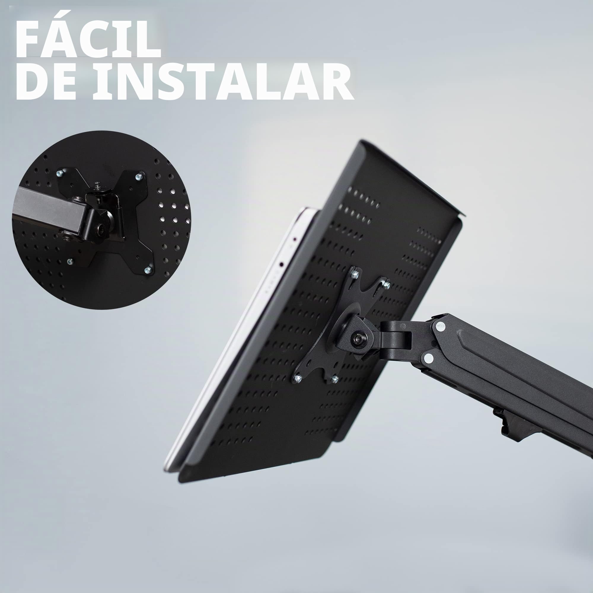 VIVO Soporte de Bandeja para portátil/portátil para Soporte de Montaje VESA/se Adapta a Agujeros de Placa de 100 mm (Stand-LAP2)