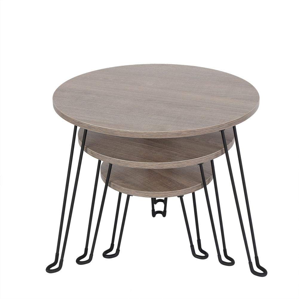 Buy Nesting Table,3Pack Foldable Nesting Tables Round Coffee Table End