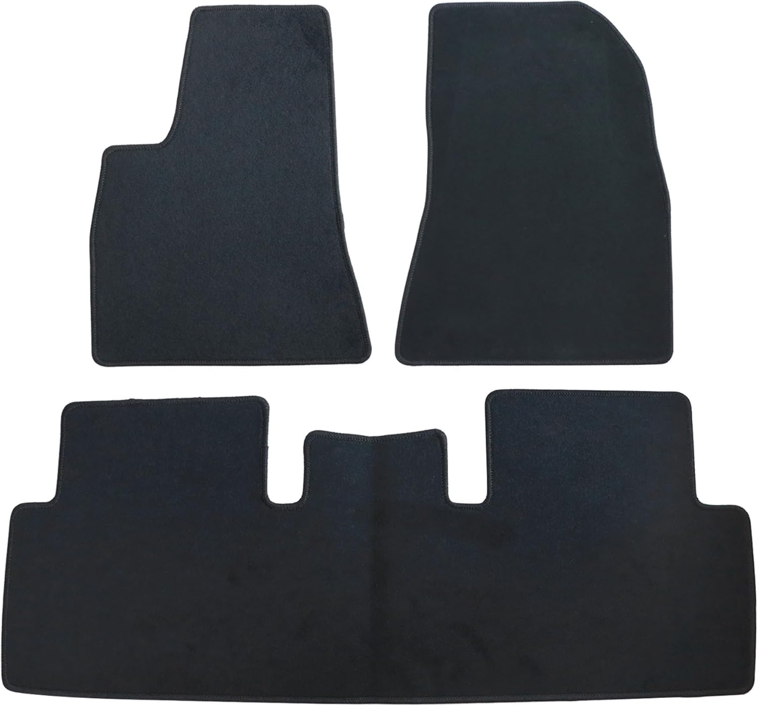 (Similar to stock photo) GXARTS 3 PCS Front and Rear Velour Replacement Floor Mats Carpet Black Compatible with Tesla Model 3 2017 2018 2019 2020 2021 2022 2023 Anti- Slip Fit For Tesla 3 2017-2023