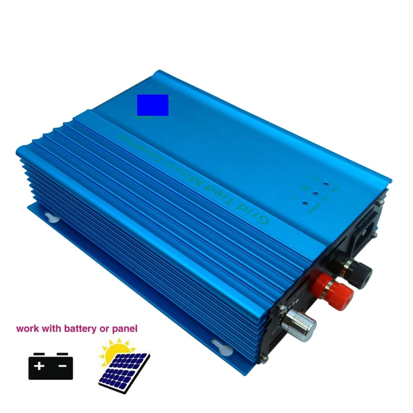 Microinversor de conexión a Red de 500W, 12V, 24V, 36V, 48V, 72V, 96V, Descarga de batería, Onda sinusoidal Pura Ajustable(110-120V,Voc39-62V Bat 36V)