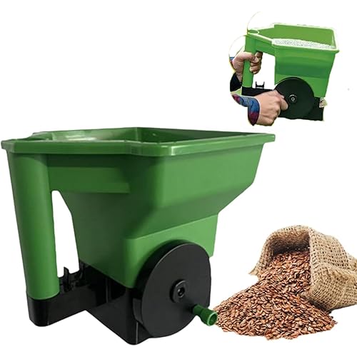 Handheld Spreader Tool - Portable & Reusable Seed/Fertilizer Spreader for Lawn, Garden & Small Farms Manual Labor Saving Design
