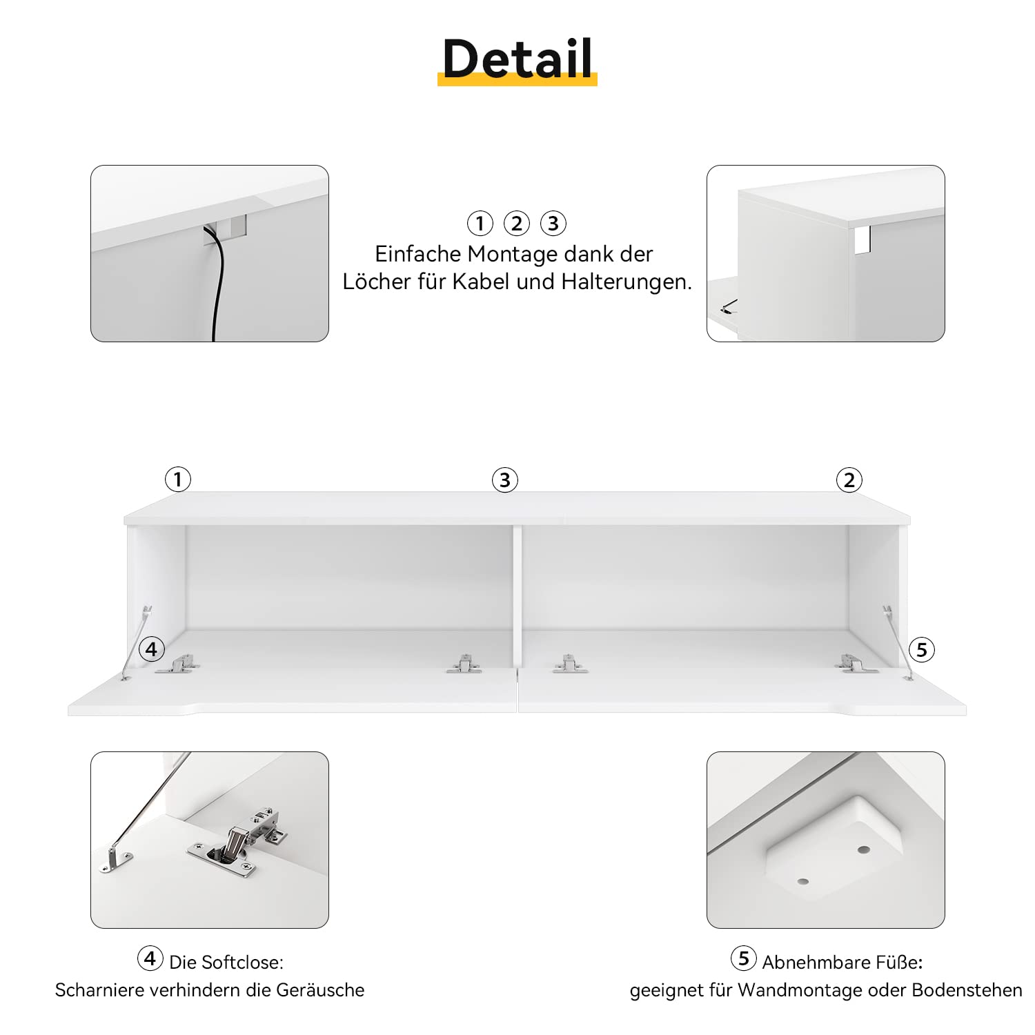 Modulo Plato Badkamermeubel Voor Waskom | 140 Cm Hoogglans Wit Greeploos Front Hoogglans Wit Blad 2 Lades Naast Elkaar 89775