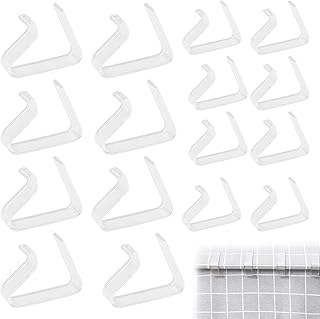 WFEWE 16Pcs Plastic Table Cloth Clip,Transparent Picnic Table Cloth Clips for Outside Table,Large Table Cloth Clips,Outdoor Table Cloth Clips,Suitable for Indoor and Outdoor Camping,Christmas,Wedding