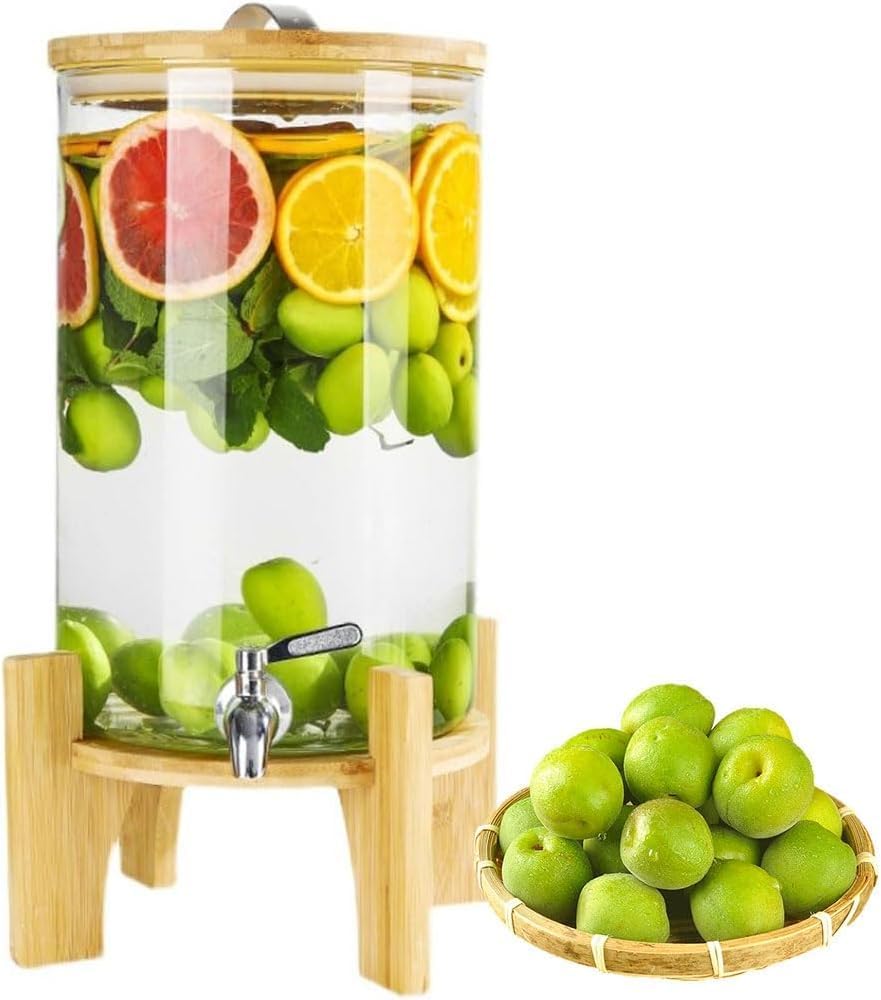 Distributeur de boissons froides en verre pour en finir avec les bouteilles renversées