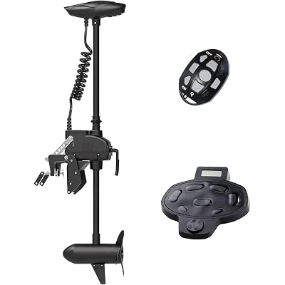 AQUOS Haswing CaymanT Transom Trolling Motor with Wireless Remote & Wireless Foot Control- 55 Lb. Thrust, 39 in. Shaft, Saltwater & Freshwater