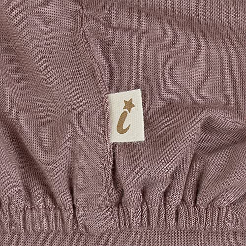 Ililily Tencel Lyocell Rhinestone Chemo Beanie Ultra Soft Head Cover Sleep Hat (Medium, Deep Rose Pink_Rhinestone) #TOP4