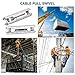 PATIKIL 1 Ton Cable Pulling Swivel, Alloy Wire Puller Cable Pulling Grip Swivel Wire Bearing Breakaway Tool Wire Line Rope Ball Bearing Swivel for Electricity Construction Home (2204 Lbs)
